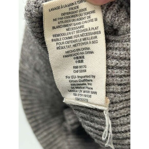 Free People Women's Large Oversized Tunic Sweater Turtleneck Colorblock - Picture 16 of 16